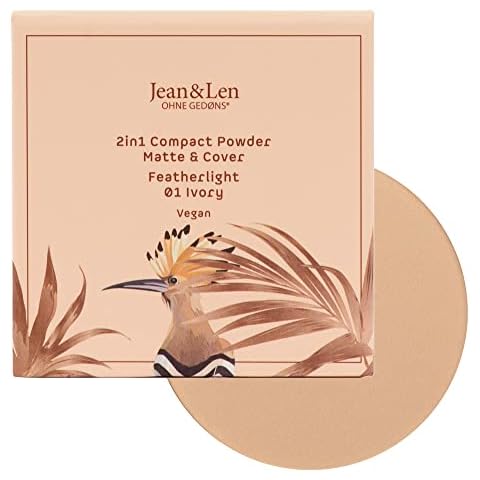Jean & Len 2in1 Compact Powder Matte & Cover 01 Ivory Cover