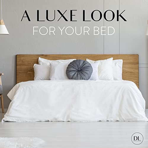 Danjor Linens Bed Sheet Set Queen Size for Hot Sleepers, Hotel Premium Sheets with 4 Pillowcases, Lightweight Brushed Microfiber Deep Pockets, Breathable Cooling 6 Piece Bedding Sets, Light Gray