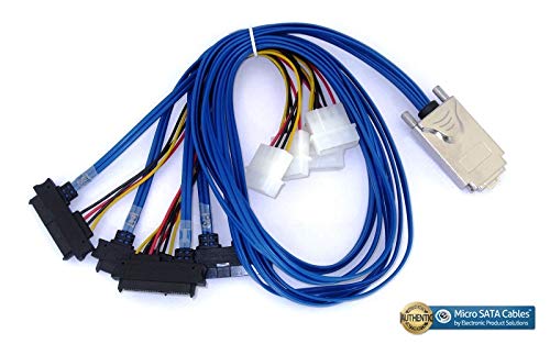 Micro SATA Cables External Infiniband SAS SFF-8470 to 4 X SAS SFF-8482 29 Pin -1 Meter Micro SATA Cables External Infiniband SAS SFF-8470 to 4 X SAS SFF-8482 29 Pin -1 Meter