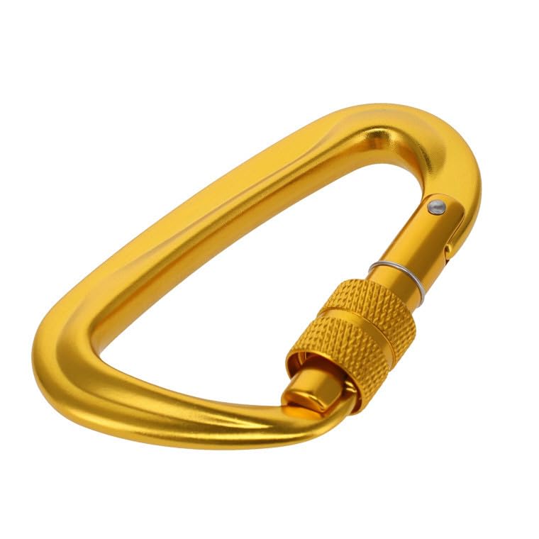 Buckleguy.com C5970 Gold Semi-Matte, Screw Lock Carabiner, Aluminum