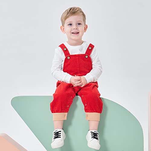 Volunboy Baby Boys Corduroy Overalls Kids Bib Pants Suspender Trousers Toddler Strap Jumpsuit Bottom Outfit2