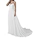 Produktbild YASIOU Hochzeitskleid Elegant Damen Lang Weiß Vintage Spitze Chiffon A Linie Hochzeitskleider Brautkleid Große Größen mit Schleppe