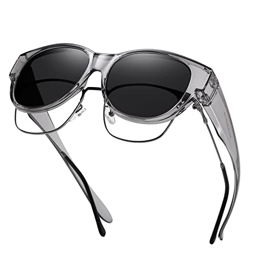 Image of GEGURI Polarized Sunglasses Fit Over Glasses for Men Women, Oversized Square Sun Glasses UV400 Protection Shades