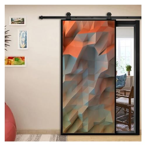 Sticker porte 3D pour masquer défauts et décorer en pierre PVC