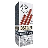 Ostrim Grass-Fed Beef & Ostrich Jerky Snack Sticks-Pepper Flavor, 1.5 oz (Pack of 10)