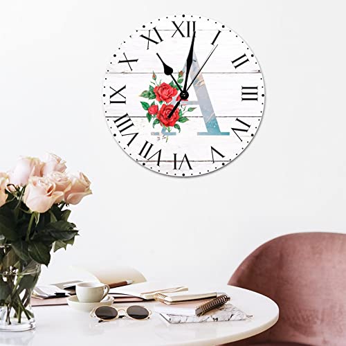 Horloge murale décorative avec chiffres romains pour salon et bureau - 6