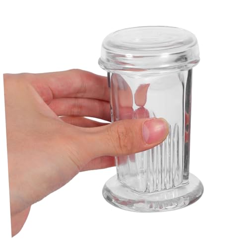 Bocal en verre de coloration vertical avec couvercle rond - 5