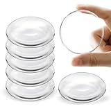 JZWBLILY Door Stoppers for Wall, Door Knob Wall Protector 2' (6-Pack), Self Adhesive Door Bumpers for Walls, Shock Absorbent Door Handle Stopper, Protects Every Wall Surface, Clear