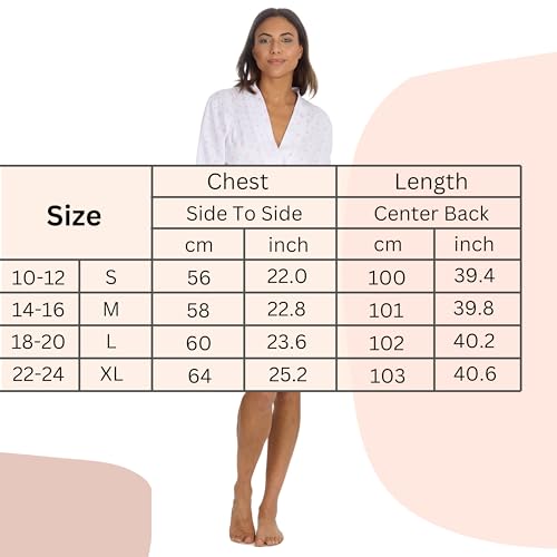 GM Apparel Women’s Kimono Dressing Gown | 100% Jersey Soft Cotton Long Sleeve Robe | Ladies Nightgown Bathrobe with Pockets (UK- L, Blue Floral) - Image 7