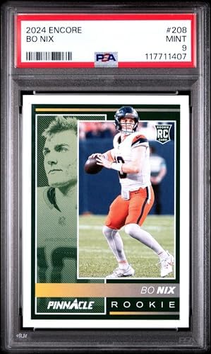Graded 2024 Panini Encore Bo Nix #208 Rookie RC Football Card PSA...