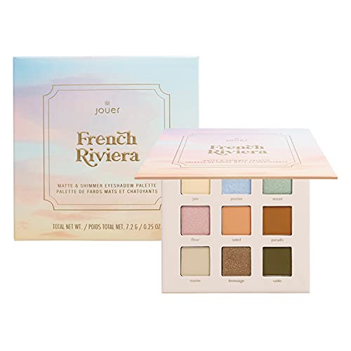 Jouer French Riviera Matte & Shimmer Eyeshadow Palette - Summer Complementary Shades - Healthy Ingredients - Paraben, Gluten & Cruelty Free - Vegan Friendly #TOP1