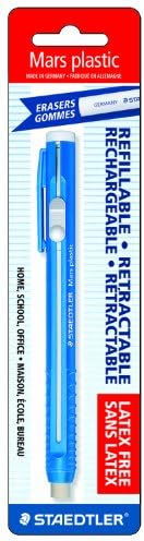 Staedtler Mars Plastic Eraser Refillable Holder, Includes Eraser (52850BK),Blue