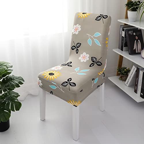 Soft Stretch Removable Washable Short Dining Chair Protector Cover Seat Slipcover for Hotel Dining Room Banquet Wedding Party-XRK,Universal