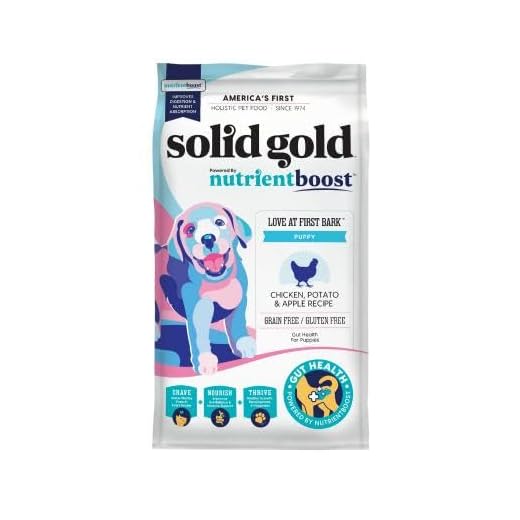 Solid Gold Chicken Dry Puppy Food - W/Real Chicken & Potato - Grain Free & Gluten Free Puppy Dog Food w/Probiotics for Gut Health & Digestion - Healthy Kibble for Puppies - Nutrientboost™ - 3.75 LB