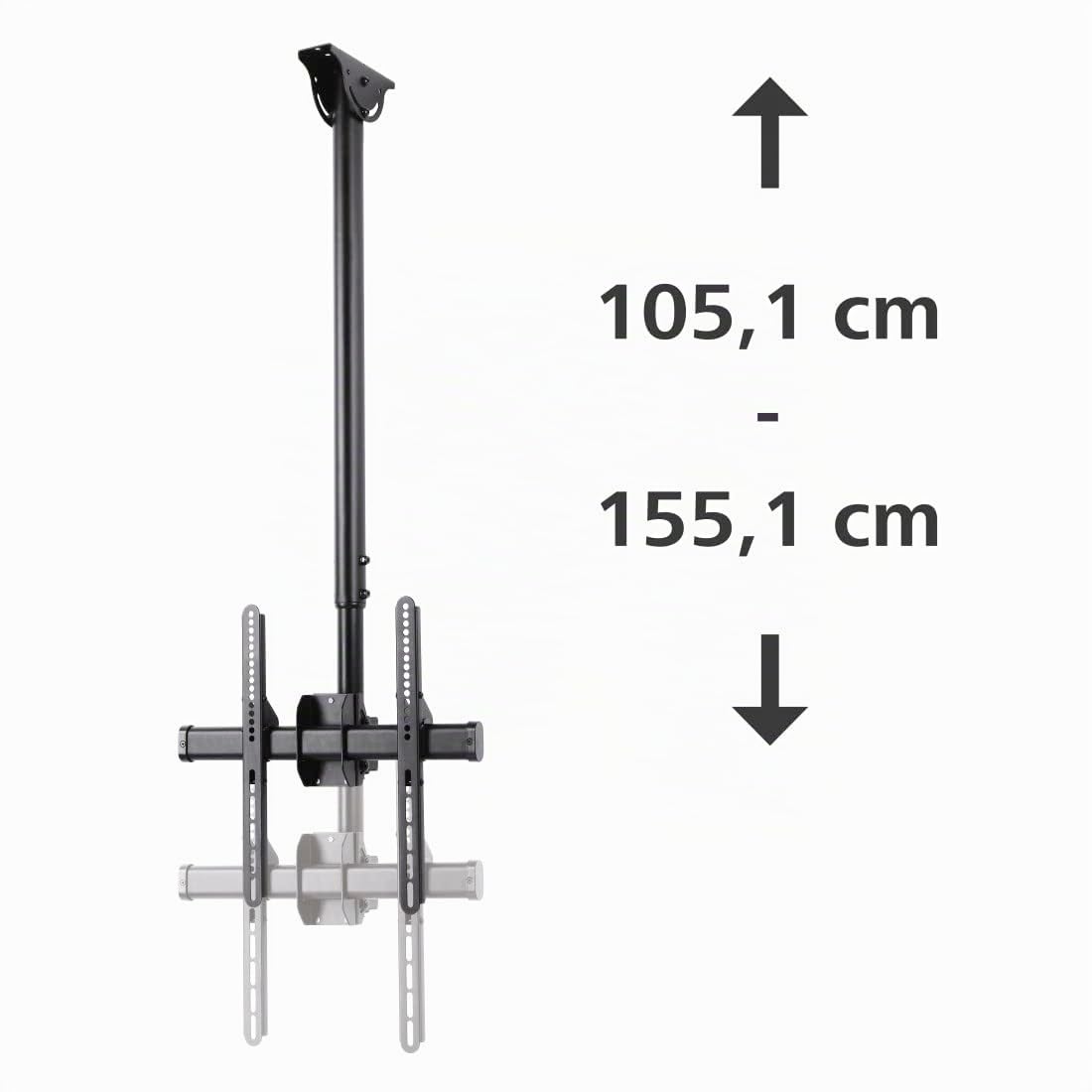 Hama 118655 Supporto per TV da soffitto, Nero