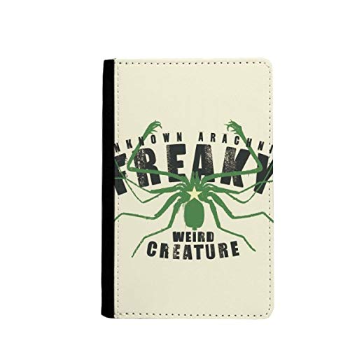 Étui portefeuille voyage passeport motif araignée verte porte-carte multicolore 3.7x5.8