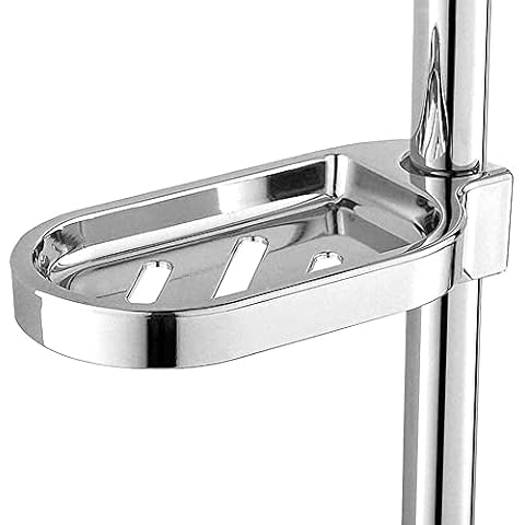 Regun Shower Soap Tool,Soap Plate ABS Soap Dish Holder Clip-on Tray Rail Dish Adjustable Practical Bathroom Gadget Cover