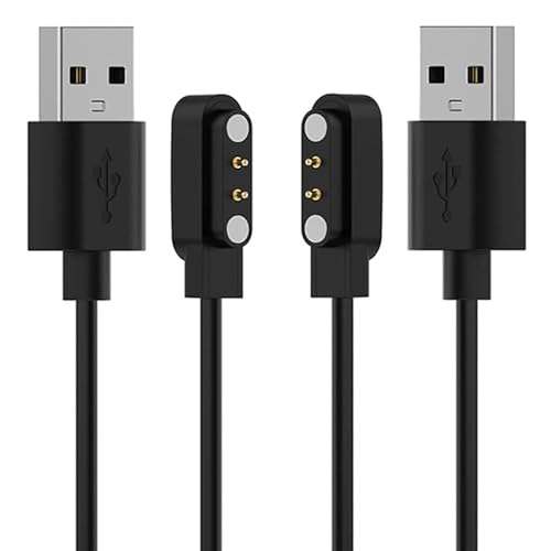 E ECSEM Charging Cable Compatible for Nerunsa P66D/Ddidbi P66D/Aptkdoe P66D/Dotn P66D Smartwatch, 2Pack Magnetic Replacement USB Charging Charger Cord for P66D Smart Watch