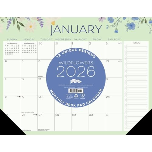 Willow Creek Press, Wildflowers 2026 Desk Pad