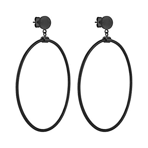 Liebeskind Berlin Damen-Creole Edelstahl (schwarz)