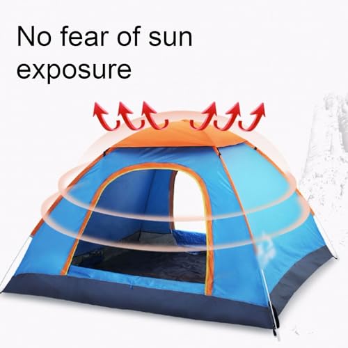 Carpa de camping automática plegable portátil azul miniatura 5