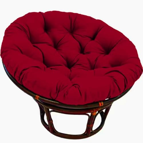Coussin de siège bordeaux épais 80 x 80 cm pour chaise longue pliante