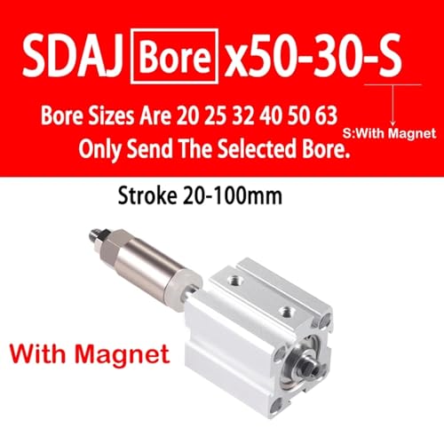 Vérin pneumatique SDAJ32 réglable pour ajustement de course machine - 2