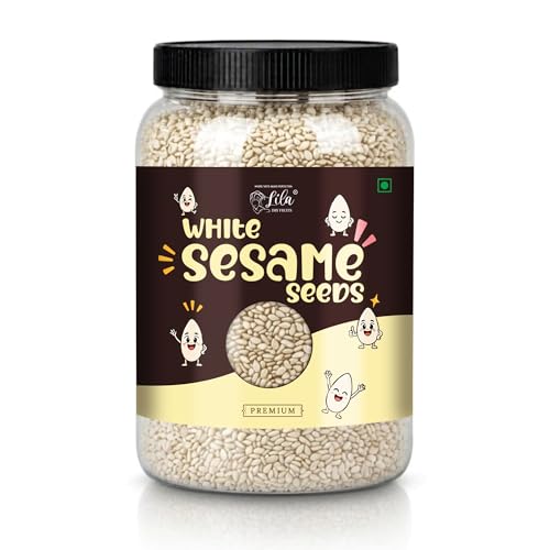 Image of LILA DRY FRUITS Safed Til 500 Grams White Sesame Seeds | Premium Raw Til Seeds for Cooking, Baking, Roasting & Daily Nutrition | Natural Sesame Seed for Laddu, Tilkut, Chikki and Kitchen Use