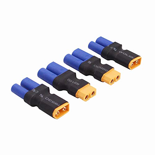 4pcs adaptadores sin cable XT60 a EC5 macho hembra miniatura 1