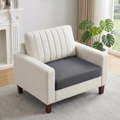 KinCam Couch Cushion Covers, Stretch Sectional Couch Covers Sofa Cushion for L Shaped Couch Cover Washable Sofa Slipcovers Sofa Covers(1PC Seater or Backrest Cover, Light Grey)