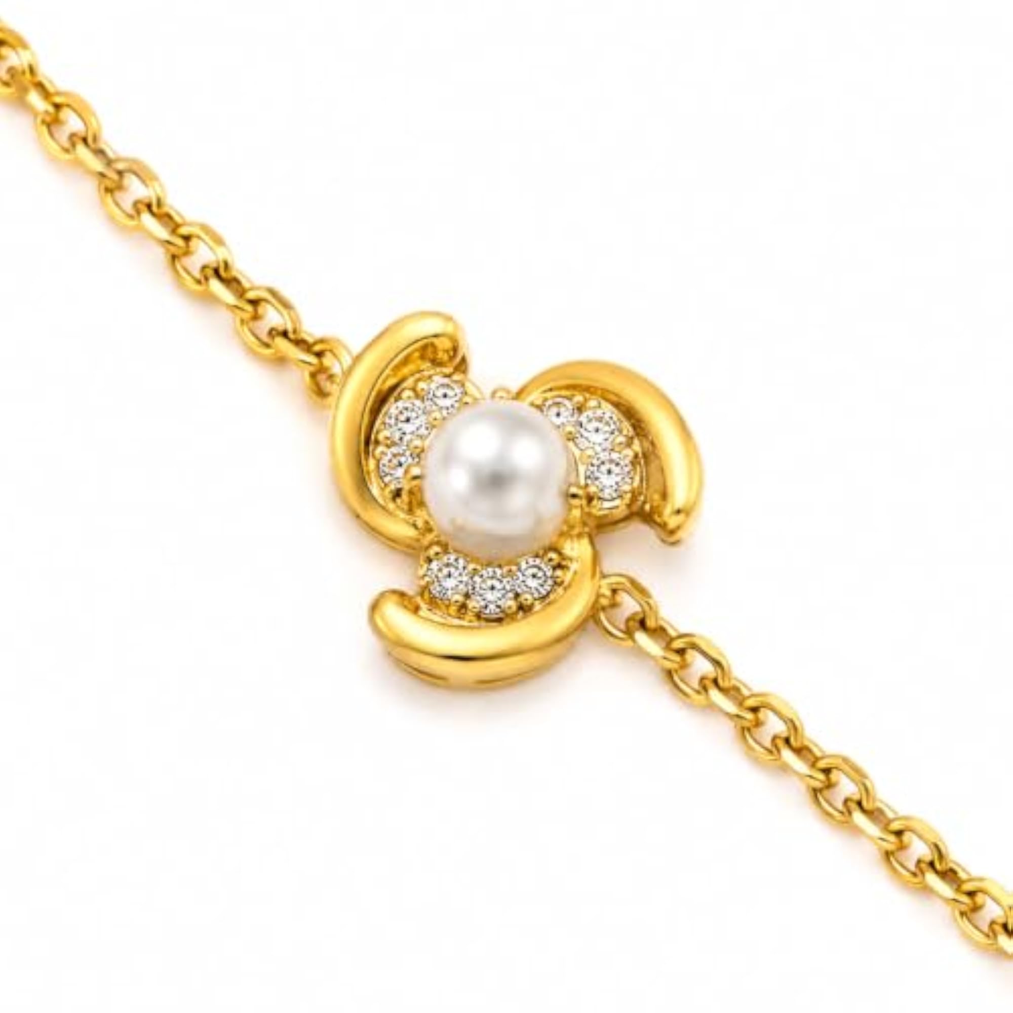 Floral Rakhi Bracelet for Men & Boys, Gold Plated