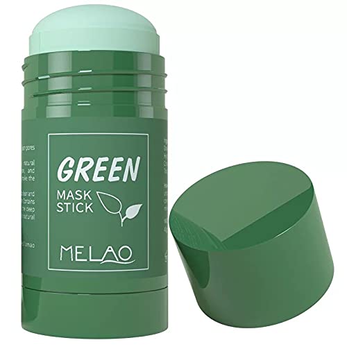 Green Tea Mask Stick for Face, Deep Cleansing Mud, Green Tea Purifying Clay Stick Mask For Blackhead Remove, Anti-Acne Oil Control & Clean Pores for All Skin Types Women and Men (1PCS)