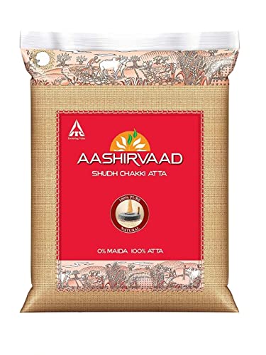 Aashirvaad Atta | 100% Atta | Traditional Chakki-Grinding Process | Choicest Grains | Wholesome Goodness | Superior Chakki Atta | Whole Wheat | Vegetarian | 10KG Bag