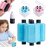 Design d'encre rechargeable : le tampon dispose d'un réservoir d'encre rechargeable qui fournit des impressions à séchage rapide, résistantes aux taches et à la décoloration. Chaque flacon d'encre fourni peut être utilisé pour plusieurs centaines d'applications, vous pouvez facilement acheter des recharges supplémentaires.