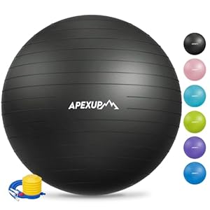 APEXUP Yoga Ball Exercise Ball Anti Slip Heavy Duty for Fitness, Balance & Core Workout