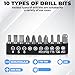 8 Pack 105 Degree Right Angle Drill Adapter Set, Impact Drive and Magnetic Screwdriver Socket Drill Bit Corner Tool Screw Hub (Short+ Long) and Flexible Angle Extension Bit for Narrow Spaces
