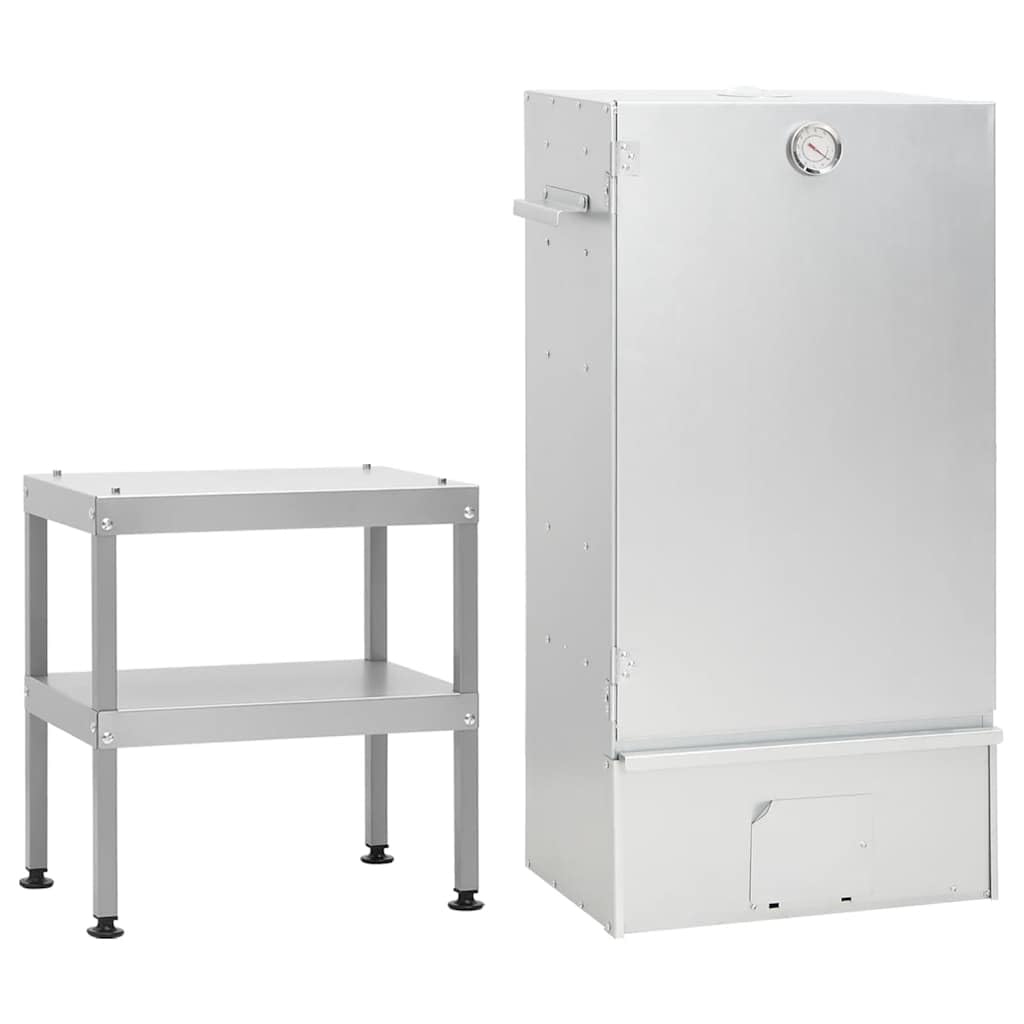 Fumador de horno para barbacoa con mesa de acero galvanizado para fumar, carne, pescado, queso -D