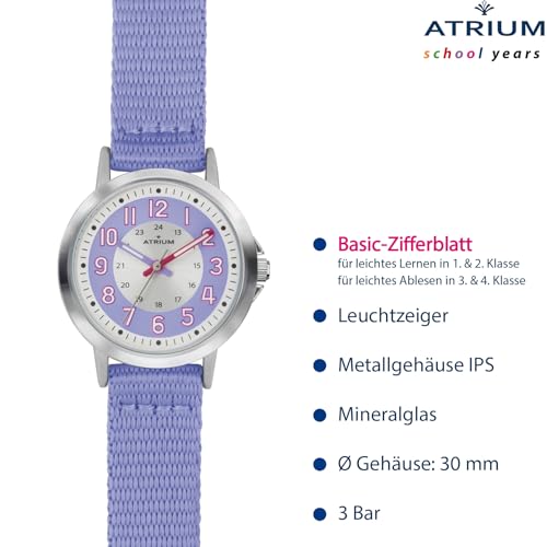 Montre fille lilas Atrium idéale pour l'école avec son cadran à quartz clair - 3