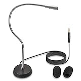 ECS WordSeeker Professional Gooseneck Conference Microphone 3.5 mm, Fully Adjustable Podium Mic, Heavy Duty Stainless Steel Neck