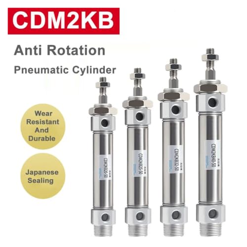 Cilindro neumático doble efecto CDM2KB de acero inoxidable y diámetro de 20-40 mm 3
