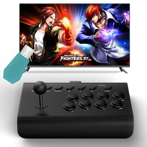 Big Arcade Fight Stick Joystick for Xbox/Switch/PS4/PS3/PC/Tablet//iOS/Android Game Controller, with