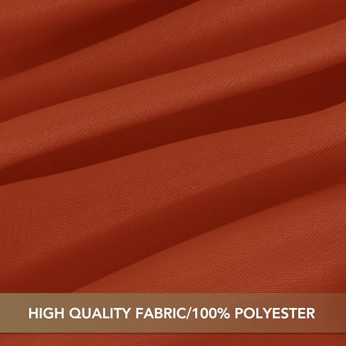 Image of sancua Thanksgiving Tablecloths for 6 Foot Rectangle Tables, 8 Pack Burnt Orange - Washable Polyester Fabric Fall Table Cloth for Holiday Party, Birthday, Banquet Reception, 54x108 Inch Rust