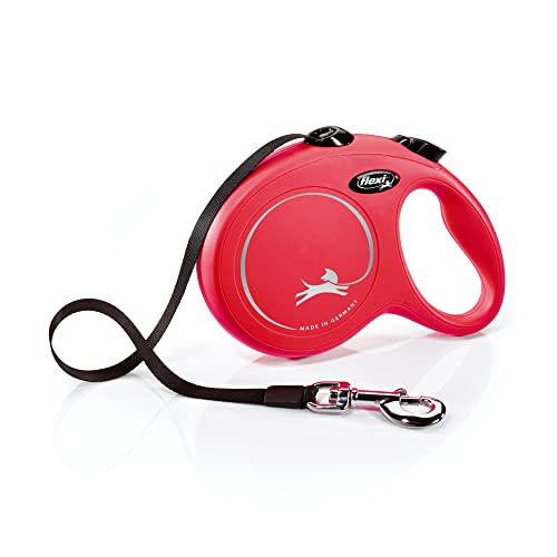flexi CL30T5.250.R Laisse rétractable Classique pour Chien Rouge Taille L 4,9 m