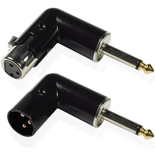 Adaptateur XLR mâle femelle vers jack 6.35mm ajustable pour scène et home studio