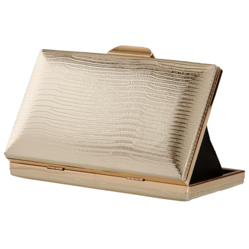 Image of JNB Women's Metallic Material Hard Case Evening Party Clutch