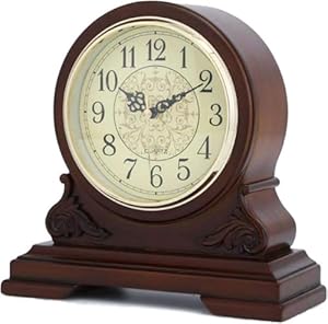 Zhzxbdgq ZH383001 Zegar Kominkowy Drewniany