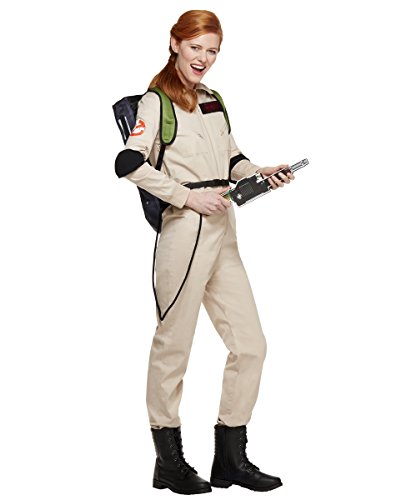 Spirit Halloween Women's Classic One Piece Ghostbusters Costume | Officially Licensed Tan
