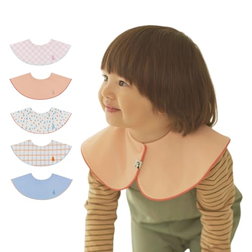[Konny] Rj[pCsOX^C 5Zbg2025tĐVF Baby Bib 360°[O 悾ꂩ zE Vv ̎q j̎q xr[R[f oYj  v[g 5-E(two-tone Check, Mult