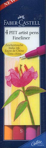 Image of Faber-Castell 167005 Pitt Artist S Pen Set - Pack Of 4, Multicolor