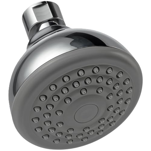1x Design Duschkopf, Brause mit Antikalk - Düsen hochwertig verchromt, 1/2 Zoll